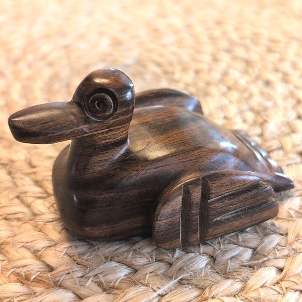 Vintage Handcarved Wooden Duck Artist Signed